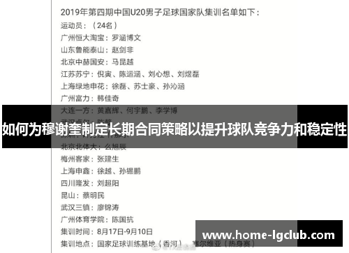 如何为穆谢奎制定长期合同策略以提升球队竞争力和稳定性