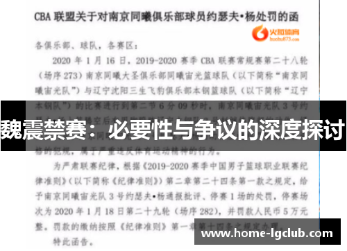 魏震禁赛：必要性与争议的深度探讨